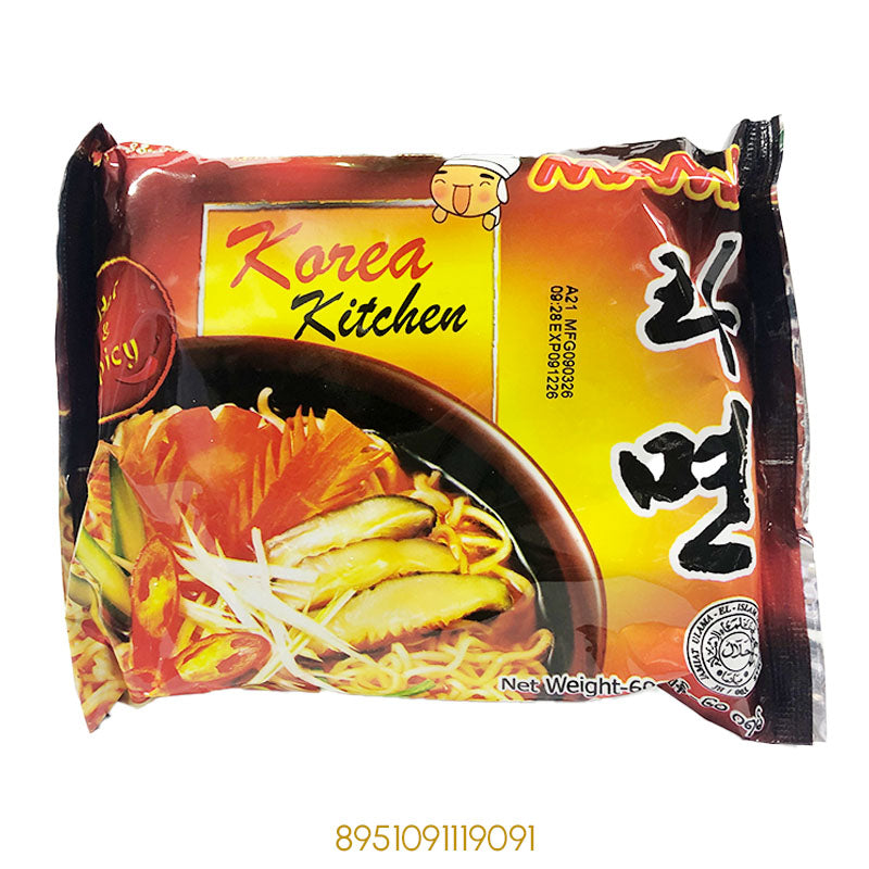 MAMA INSTANT NOODLES KOREA KITCHEN HOT & SPICY FLAVOUR 60Gx1Pcs