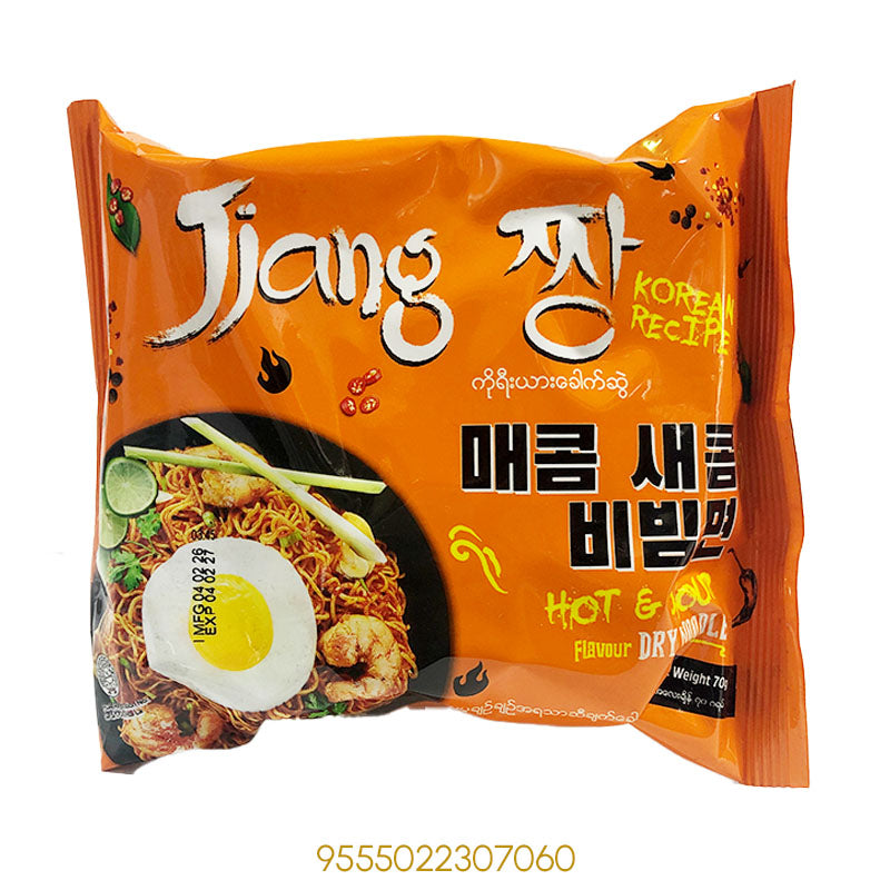 JJANG KOREAN RECIPE HOT & SOUR FLAVOUR DRY NOODLE 70Gx1Pcs