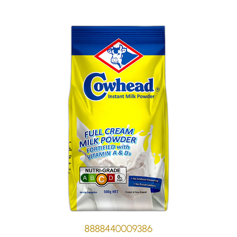 COWHEAD INSTANT FULL CREAM MILK POWDER 500Gx1Pcs