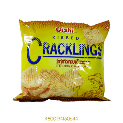 Oishi Ribbed Cracklings (Chicken curry flavor) 32gx1Pcs
