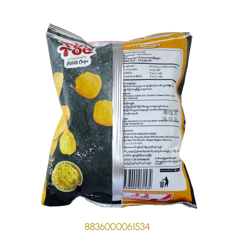 TOE TOE CHEESE NATURAL POTATO CHIPS 50Gx1Pcs
