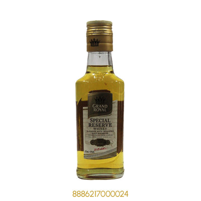 GRAND ROYAL SPECIAL RESERVE WHISKY BELENDED WITH IMPORTED MALT WHISKIES 43% ALC 175MLx1Pcs