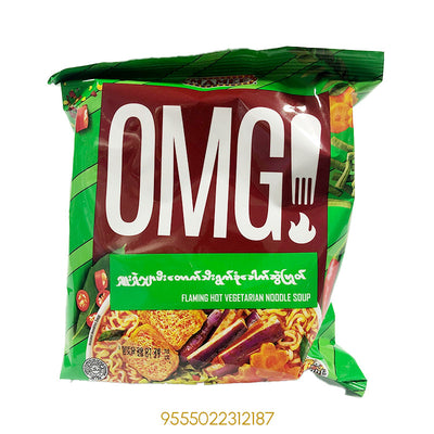OMG FLAMING HOT VEGETARIAN NOODLE SOUP 70Gx1Pcs