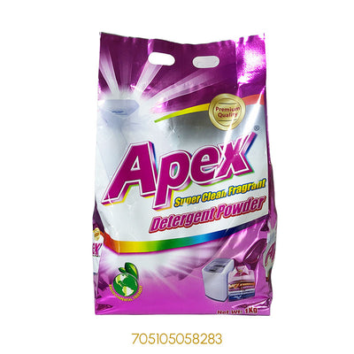APEX SUPER CLEAN FRAGRANT DETERGENT POWDER BRIGHTEN WHITE USING OPTICAL BRIGHTENERS 1KGx1Pcs