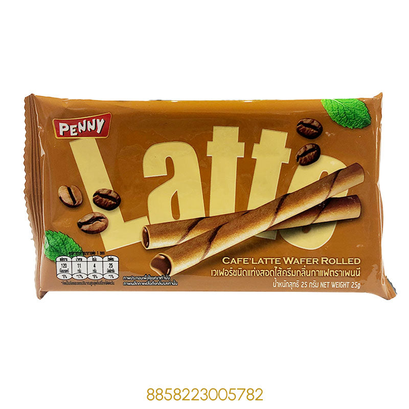 PENNY CAFE LATTE WAFER ROLLED 25Gx1Pcs