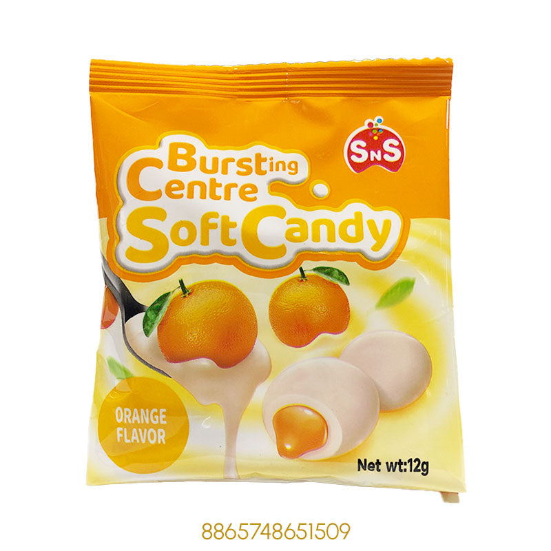 BURSTING CENTRE SOFT CANDY ORANGE FLAVOUR 12Gx1Pcs