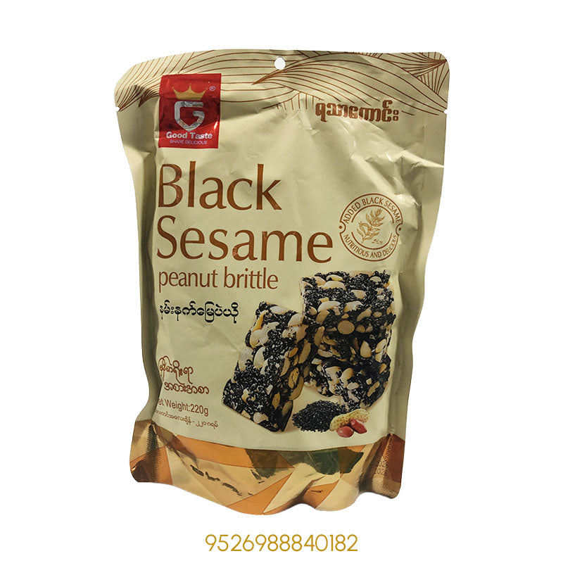 GOOD TASTE BLACK SESAME PEANUT BRITTLE 220Gx1Pcs