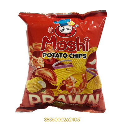 MOSHI POTATO CHIPS PRAWN FLAVOURED 65Gx1Pcs